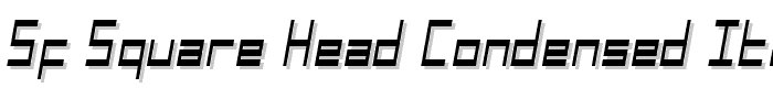 SF Square Head Condensed Italic font